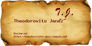 Theodorovits Jenő névjegykártya
